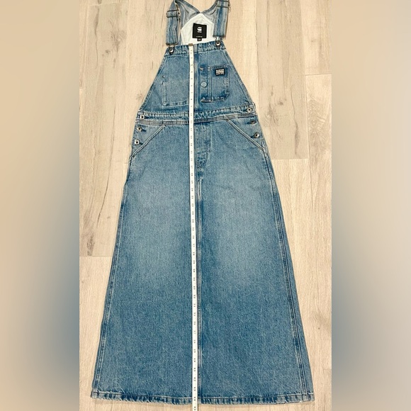 G-Star Raw Dungaree Dress, Blue Denim Overall Dress, Size XXS - Picture 11 of 13